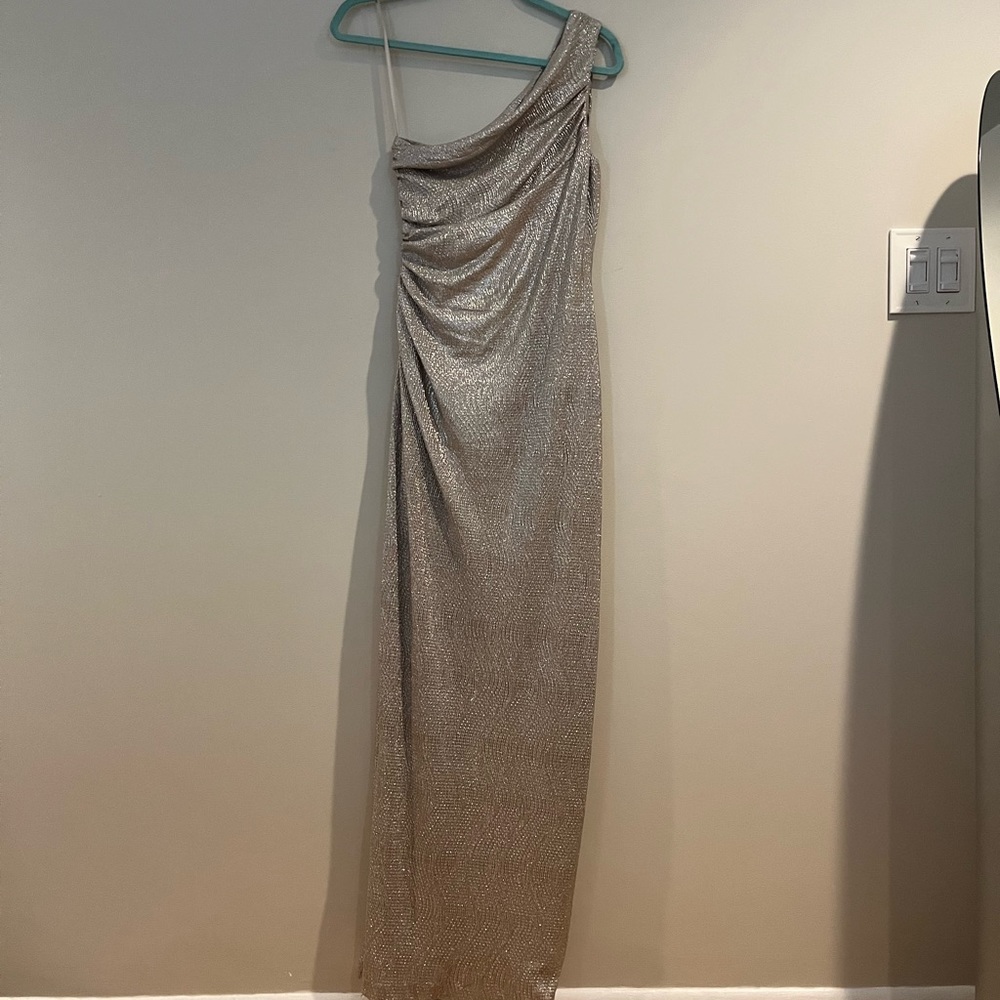 Ralph Lauren Evening 10P Gold one shoulder evening gown